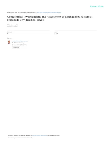 Más sobre Investigaciones y Evaluación Geotécnicas